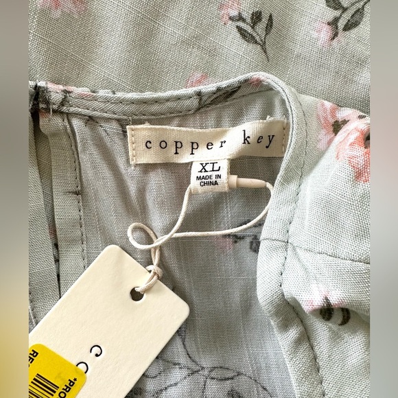 Copper Key NWT Sleeveless sage with pink flower girls dress - 14 - Picture 3 of 4